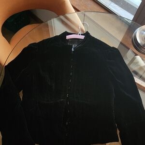 INC International Concepts Black Velvet Women's Blazer